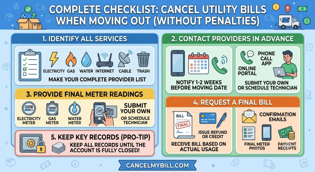 How to Cancel Utility Bills When Moving Out