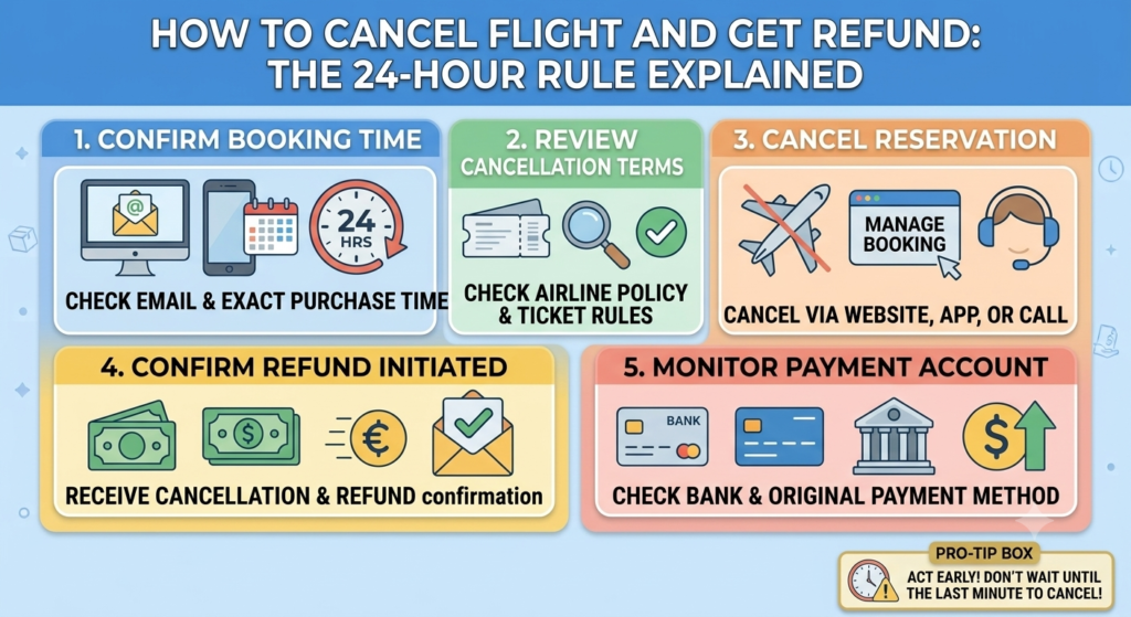 Cancel a Flight and Get a Refund Within 24 Hours