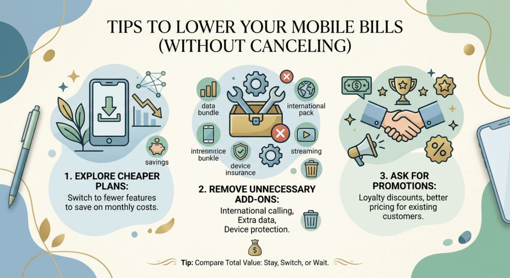 Tips to Reduce Your Mobile Bills Before Canceling