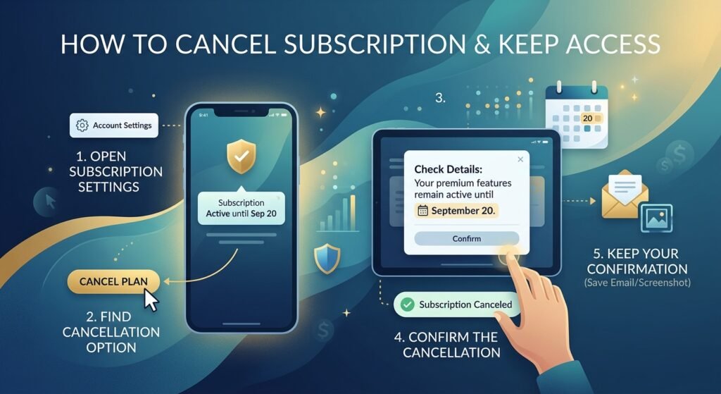 cancel subscription keep access