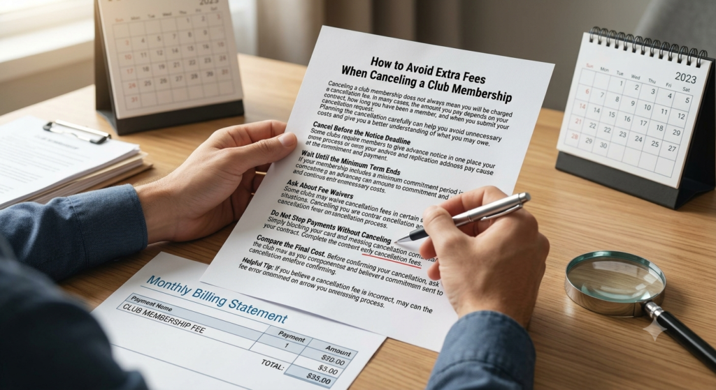How to Avoid Extra Fees When Canceling a Club Membership